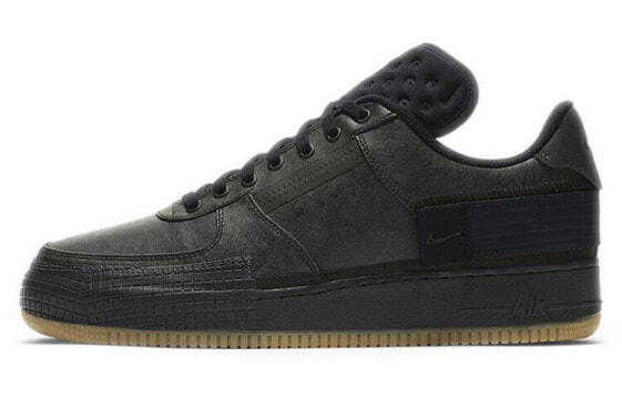 Nike Air Force 1 Low Type 低帮 板鞋 男女同款 黑色 / Кроссовки Nike Air Force CJ1281-001