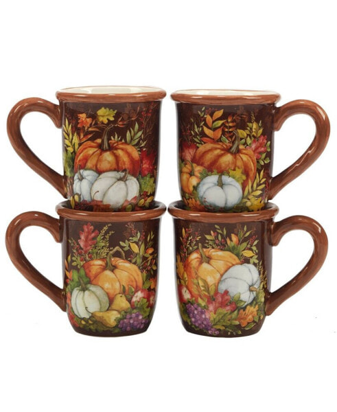 Harvest Blessings Set of 4 Mugs, Service for 4