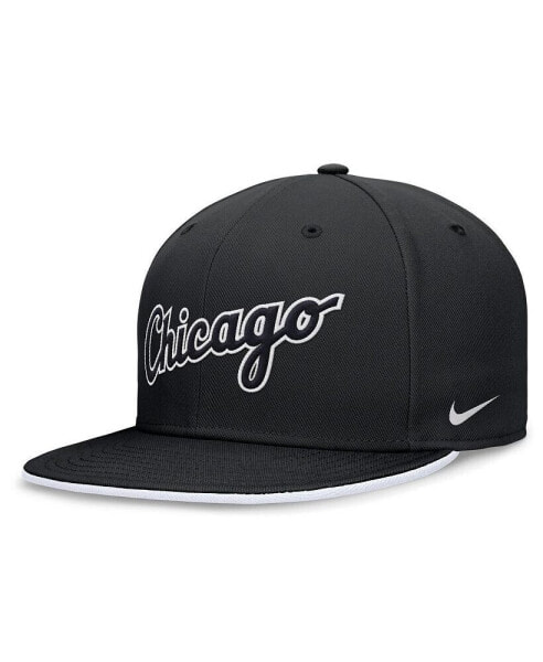 Men's Black Chicago White Sox Primetime True Performance Fitted Hat