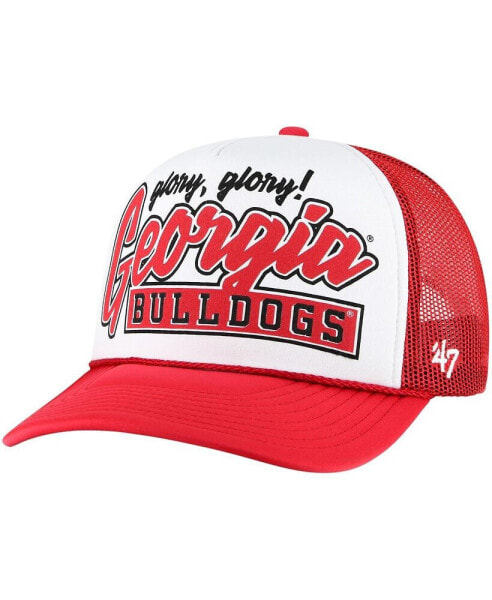 Men's White, Red Georgia Bulldogs Article Foam Front Trucker Hat