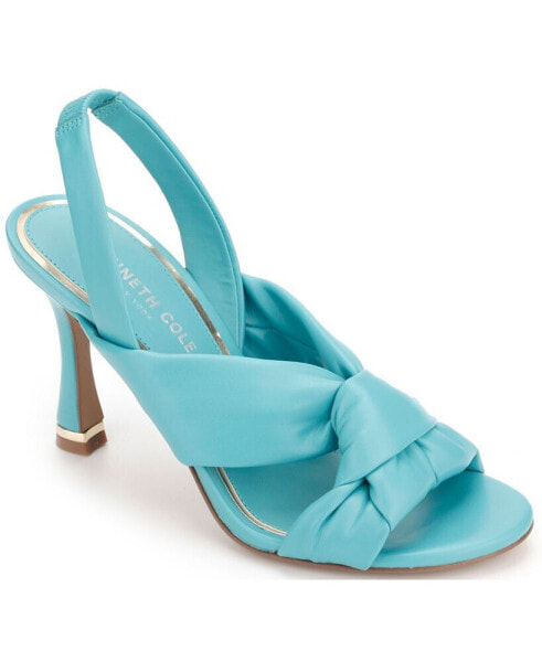 Women's Blanche Knot Slingback Heeled Dress Sandals