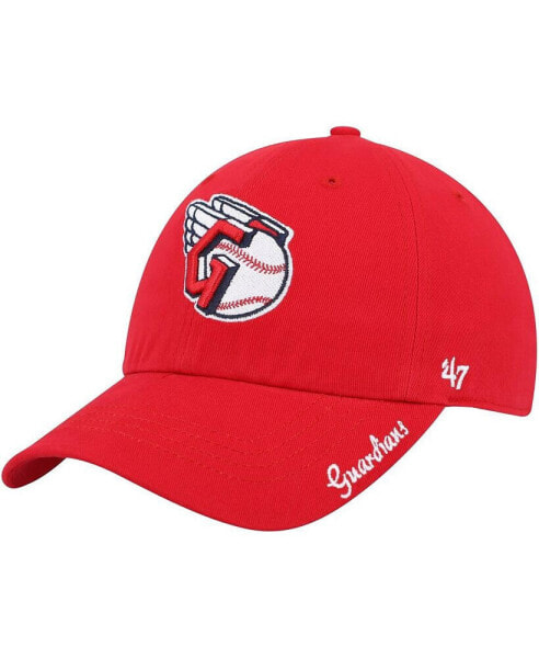 Women's Red Cleveland Guardians Team Miata Clean Up Adjustable Hat