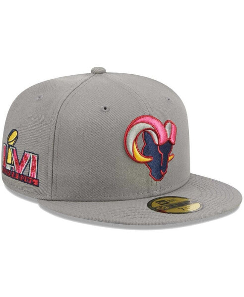 Men's Gray Los Angeles Rams Color Pack 59FIFTY Fitted Hat