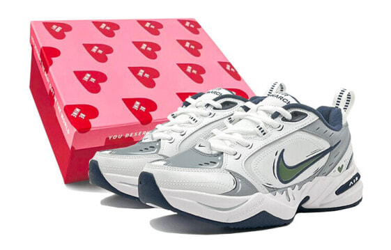 【定制球鞋】 Nike Air Monarch 4 小爱心 涂鸦 增高 限定鞋盒 低帮 老爹鞋 男女同款 灰绿 / Кроссовки Nike Air Monarch 4 415445-102