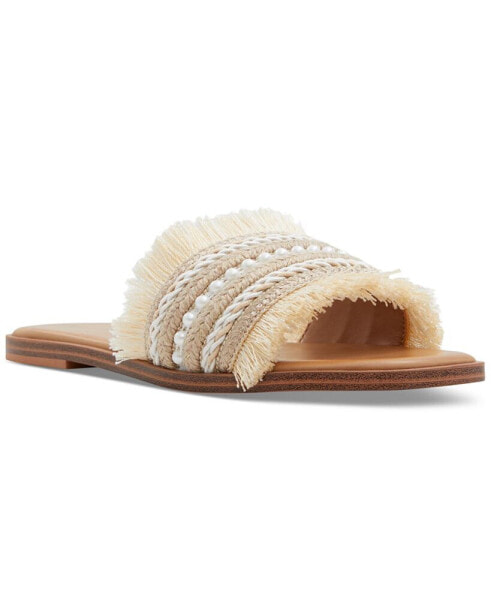 Women's Fringy Slide Flat Sandals