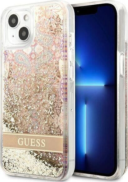 Guess Guess GUHCP13SLFLSD iPhone 13 mini 5,4" złoty/gold hardcase Paisley Liquid Glitter