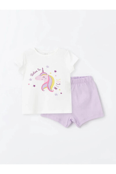 Костюм для малышей LC WAIKIKI Пижама с шортами для девочки Baby Yaka