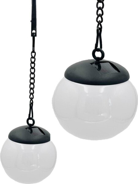 Oprawa schodowa Saska Garden LAMPA SOLARNA PLASTIKOWA KULA WISZĄCA NA KLIPS 10X30CM