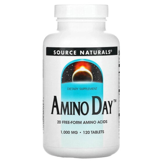 Аминокислоты Source Naturals Amino Day, 1,000 мг, 120 таблеток