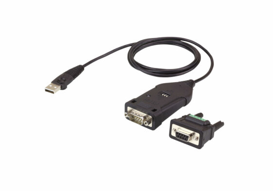 ATEN USB TO RS422/RS485 Adapter(1.2M) - Black - 1.2 m - USB Type-A - DB-9 - Male - Male