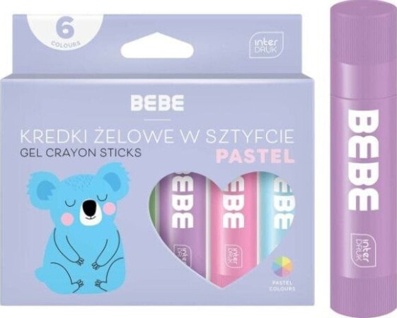 Interdruk Kredki żelowe w sztyfcie INTERDRUK BB Kids pastel