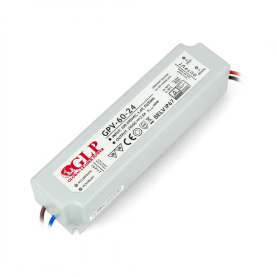 Power supply GLP GPV-60-24 for LED strip 24V / 2,5A / 60W - waterproof