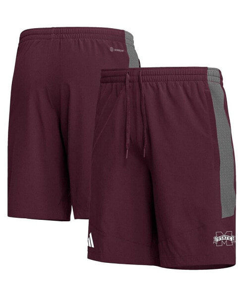 Шорты Adidas Mississippi State Bulldogs Maroon AEROREADY для мужчин.