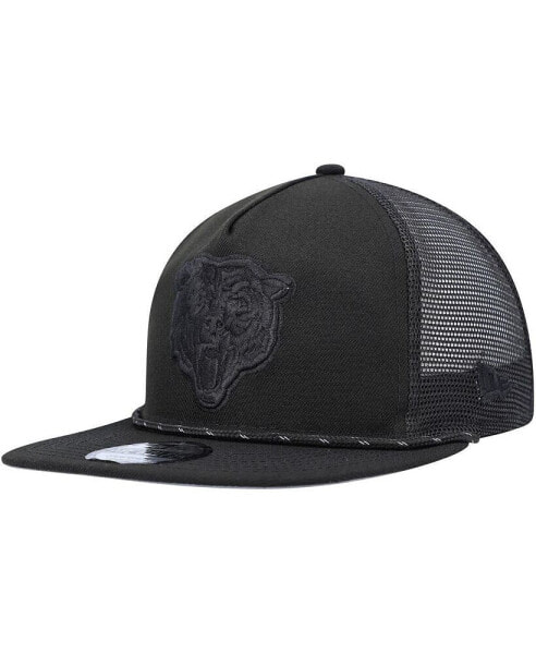 Men's Black Chicago Bears Illumination Golfer Snapback Trucker Hat