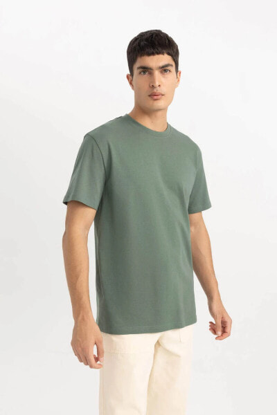 Erkek T-Shirt Yeşil V7699AZ/GN470