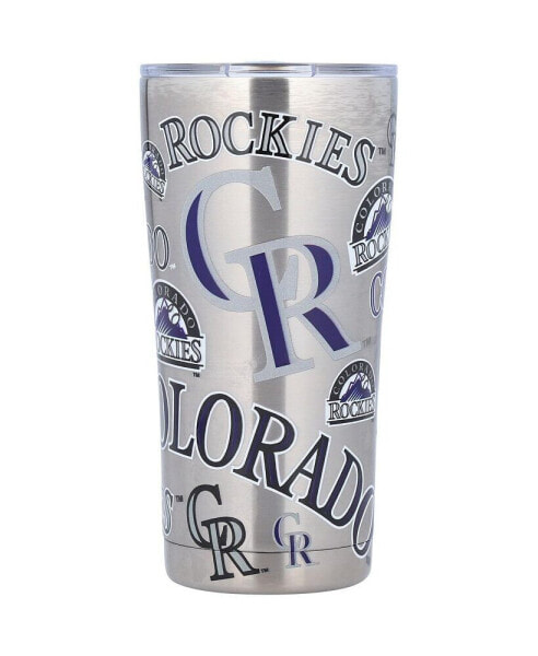 Colorado Rockies 20 Oz All Over Stainless Steel Tumbler with Slider Lid