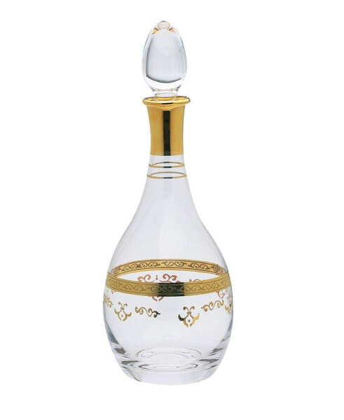 Liquor Bottle with Rich Gold-Tone Design