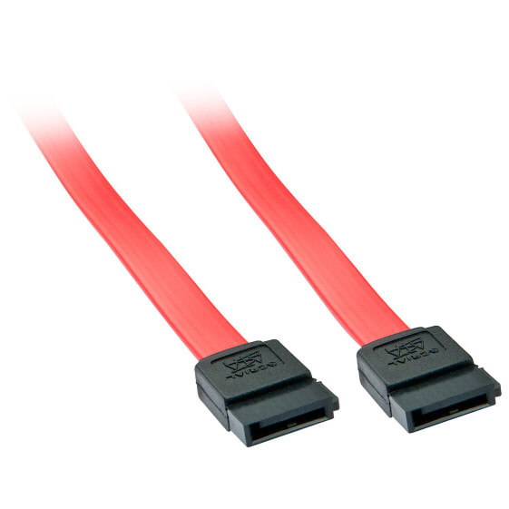 Lindy 0.5m Internal SATA III Cable - 0.5 m - SATA I - Male/Male - Black - Red - Straight - Straight