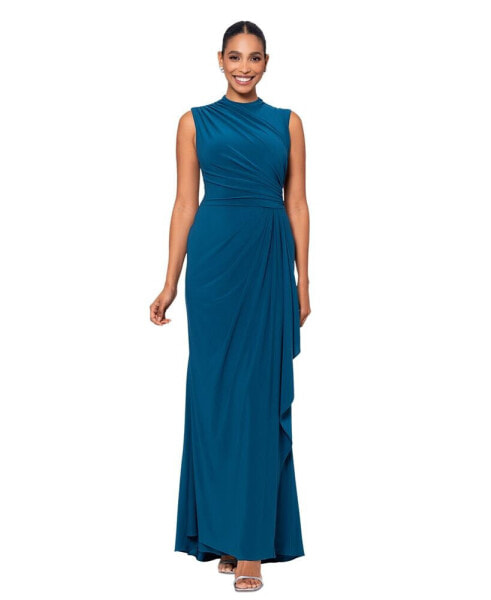 Women's Ruched Draped Gown
