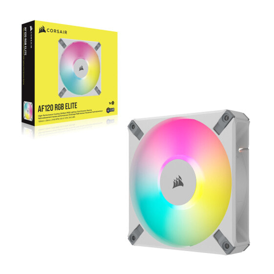 Corsair iCUE AF120 RGB ELITE 120 mm PWM Fan - White - Fan - 12 cm - 65.57 cfm - White