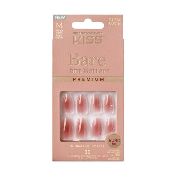 Bare-But-Better Premium Nails - Shine 30 pcs