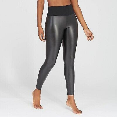 ASSETS by SPANX Women's All Over Faux Leather Leggings - Black 1X