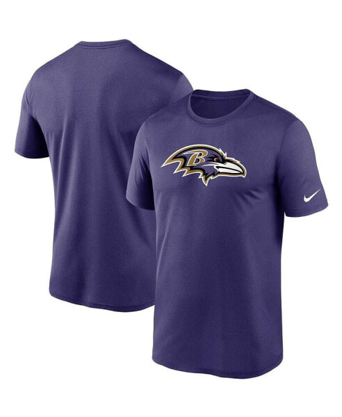 Men's Purple Baltimore Ravens Logo Essential Legend Performance T-shirt