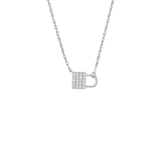 Exceptional silver necklace with zircons JFS00624040 (chain, pendant)