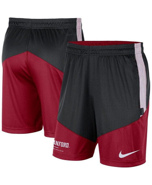 Men's Black, Cardinal Stanford Cardinal Team Performance Knit Shorts