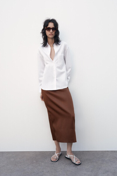 Zw collection voluminous poplin shirt