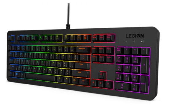 Lenovo Legion K300 RGB - Full-size (100%) - USB - Membrane - QWERTZ - RGB LED - Black