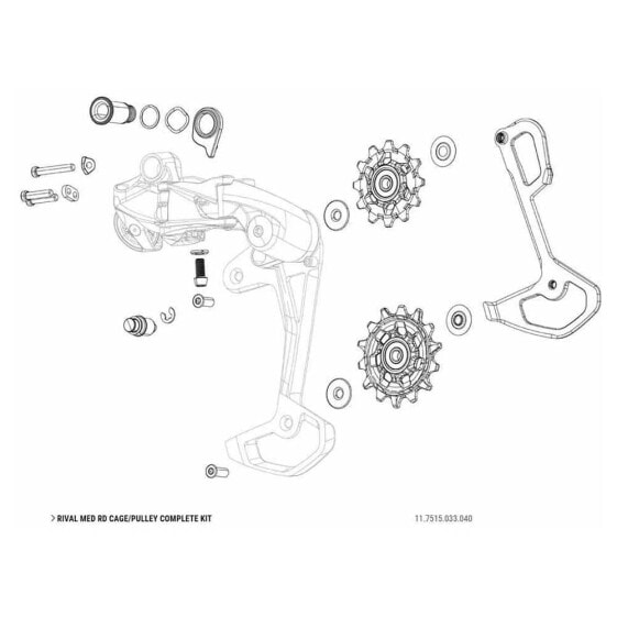 Запчасти для велосипеда SRAM Rear Derailleur Rival Pulley/Inner Medium Cage Box