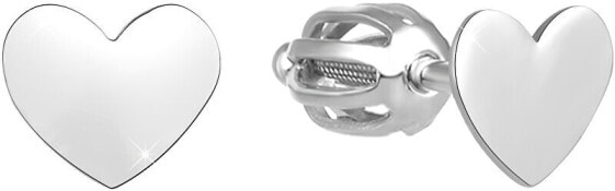Silver heart earrings AGUP1492S