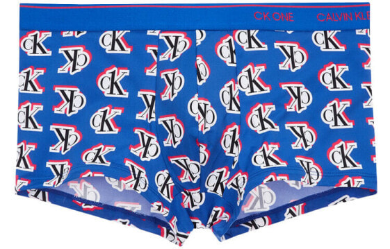 Трусы мужские низкой посадки CK Calvin Klein One с логотипом, синие 1 шт.