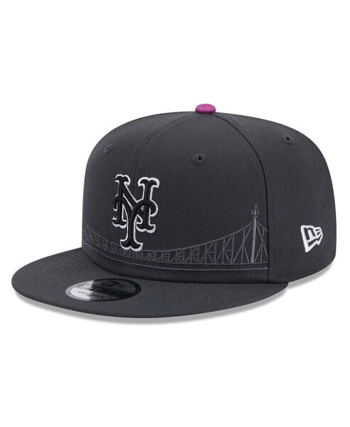 Men's Graphite New York Mets 2024 City Connect 9FIFTY Snapback Hat