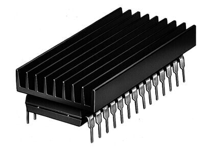 Fischer Elektronik ICK 28 B - Heatsink - Black - 19 mm - 37 mm - 4.8 mm - 1 pc(s)