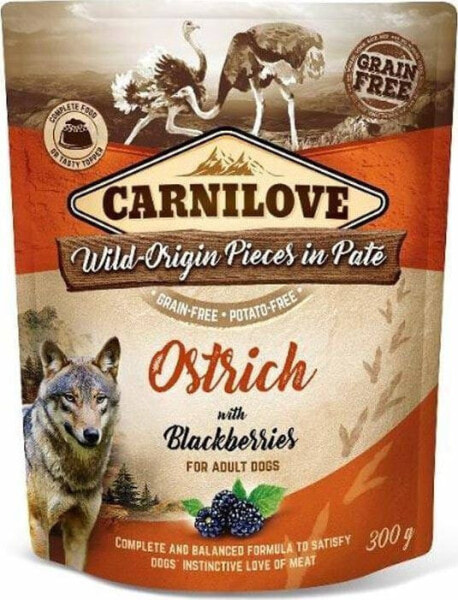 Лакомство для собак CARNILOVE Carnilove Dog Pouch Ostrich Blackberries - саше 300г