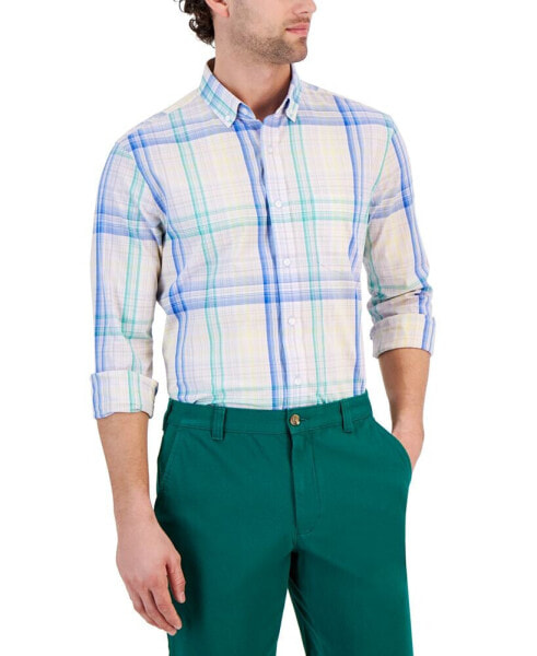 Men's Baha Plaid Poplin Shirt, Created for Macy's