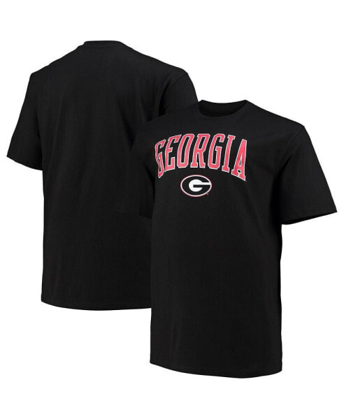 Men's Black Georgia Bulldogs Big and Tall Arch Over Wordmark T-shirt