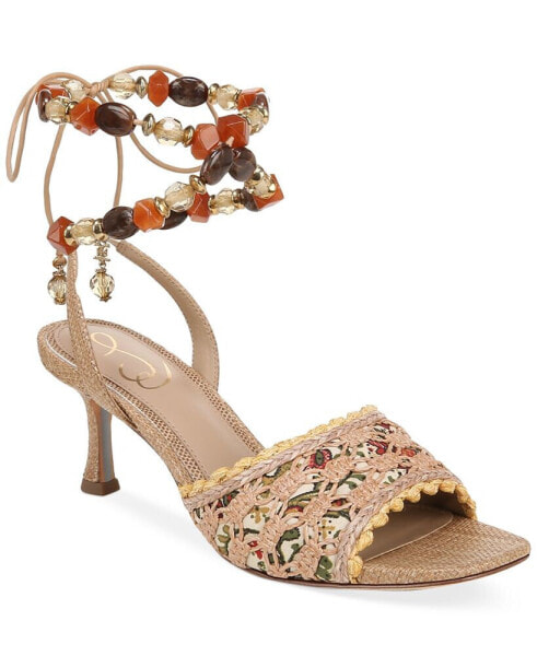 Pamela Beaded Embellished Tie Up Dress Sandals