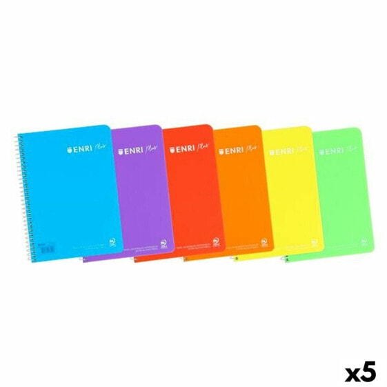ноутбук ENRI Разноцветный Din A4 80 Листья (5 штук)