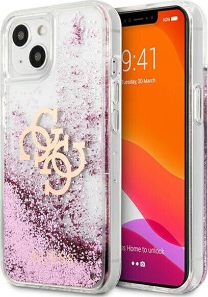 Guess Etui Guess GUHCP13SLG4GPI Apple iPhone 13 mini różowy/pink hardcase 4G Big Liquid Glitter