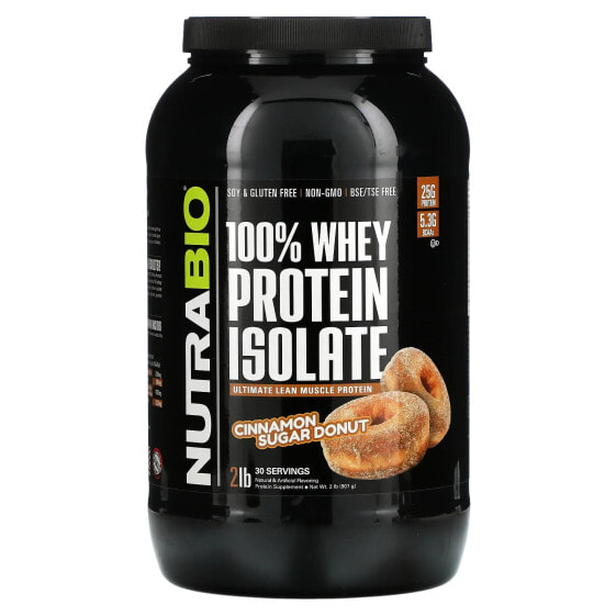 Протеин сывороточный NutraBio Whey Protein Isolate Alpine Vanilla 5 фунтов (2,268 г)