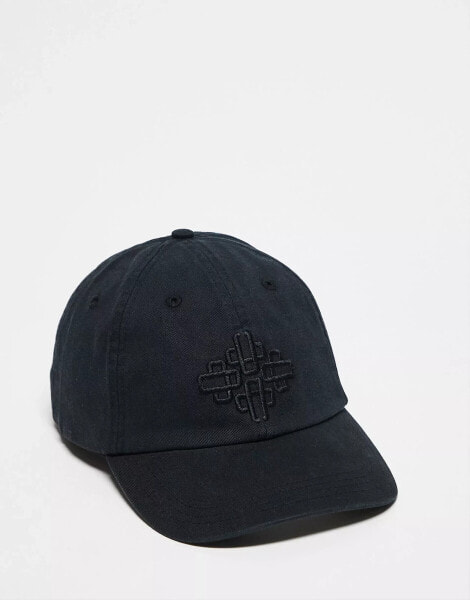 The Couture Club emblem logo denim cap in black