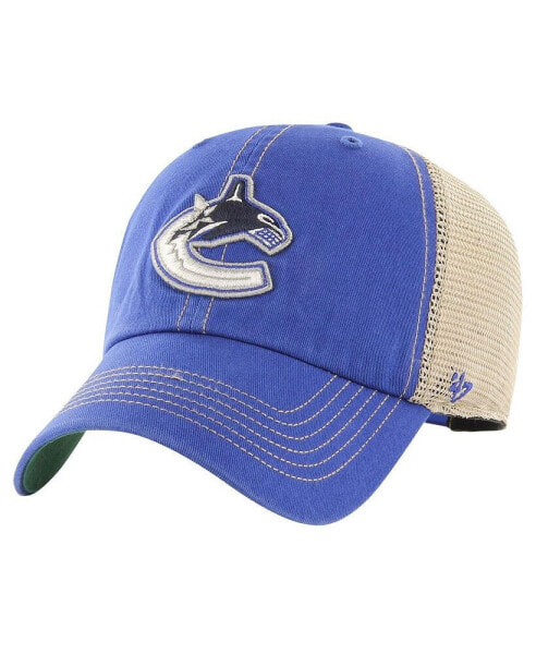 Men's Blue/Cream Vancouver Canucks Core Trawler Clean-Up Trucker Adjustable Hat