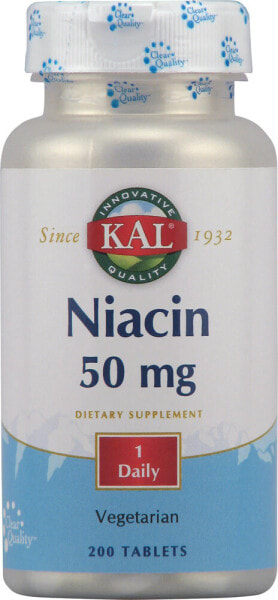 Kal Niacin Ниацин 50 мг - 200 таблеток
