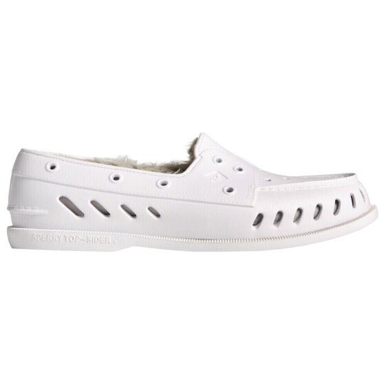 Sperry AO Float Cozy Lined Slip On Mens White Casual Shoes STS24288