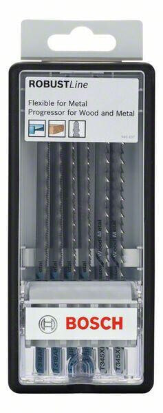 Bosch 6tlg. Robust Line Stichsägeblatt-Set Metal Profile T-Schaft T 318 AF (2x); T 318 BF (2x); T 345 XF (2x)