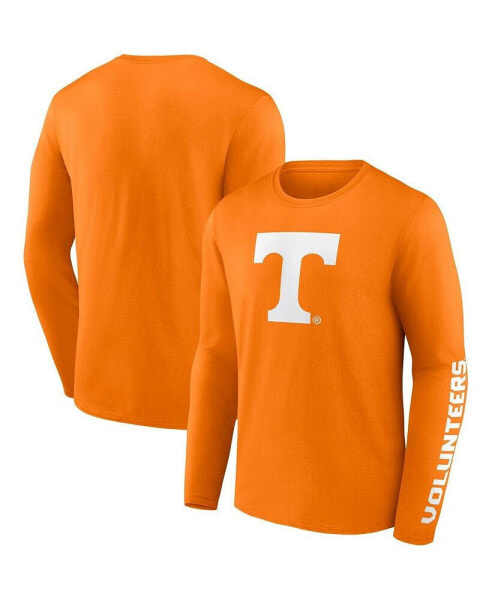 Men's Tennessee Orange Tennessee Volunteers Double Time 2-Hit Long Sleeve T-shirt