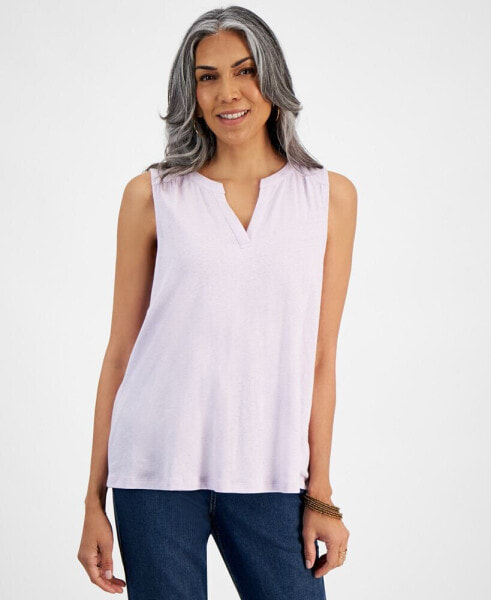 Women's Linen-Cotton Sleeveless Top, Created for Macy's